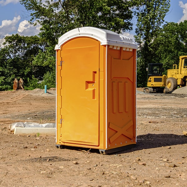 do you offer hand sanitizer dispensers inside the portable restrooms in Hallock